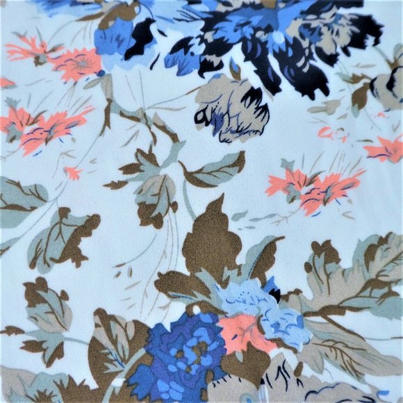 Velvet Space 46 Skirt Midi Floral Lined Velvet Waistband Side Zip Full S - Picture 4 of 8